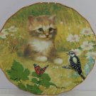 Kitten Collector Plate Fur-ever Friends Bird Butterflies Cat Bradford Exchange