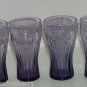 McDonalds Purple Coke Coca Cola Glasses Glass 2009 Lot of 4