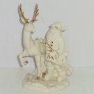 Mikasa Santa Reindeer Figurine Holiday Elegance Fine Porcelain Holiday Christmas Mikasa Santa Reindeer Figurine Holiday Elegance Fine Porcelain Holiday Christmas
