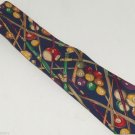 Pool Billiards Ball Cue Stick Mens Neck Tie Necktie Lands End Blue 100% Silk USA Pool Billiards Ball Cue Stick Mens Neck Tie Necktie Lands End Blue 100% Silk USA