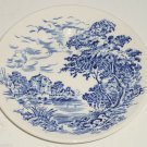 Enoch Wedgwood Countryside Dessert Plate Blue China England Tunstall Lot of 4