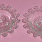 2  Heisey Lariat Candleholder Clear Glass Vintage Candles Holders