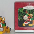 Disney Mickey Mouse Pluto Hallmark Ornament 1998 Reindeer Vintage Retired MIB