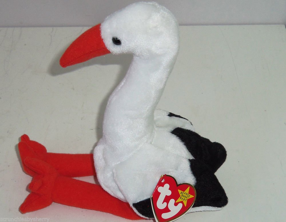 Stilts Ty Beanie Baby Babies Bird Stork 1999 Retired