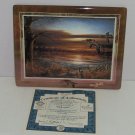 Terry Redlin Tranquil Retreats Plate Collector Reflections Sunset Bird Lake Tree