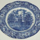 Liberty Blue Dinner Plate Independance Hall England Staffordshire Vintage