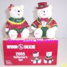 Winn Dixie Salt & Pepper Christmas Bears Shakers Limited Edition 2005 Winn Dixie Salt & Pepper Christmas Bears Shakers Limited Edition 2005