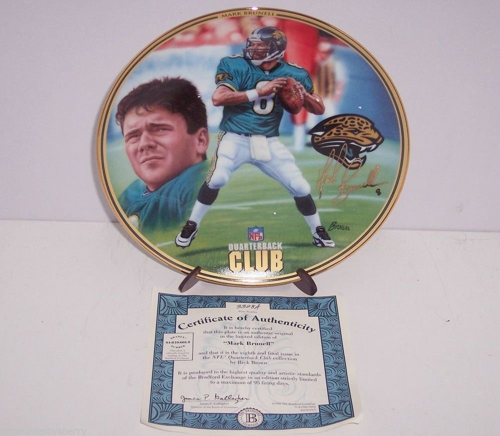 Mark Brunell NFL Quarterback Club Jacksonville Jaguars Bradford Exchange  Plate