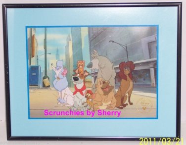 Disney Store Oliver Lithograph Framed Gold Seal Childrens Room Vintage Retired