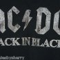 AC DC T-Shirt Back in Black Hard Rock Band Music Mens Ladies Size Med