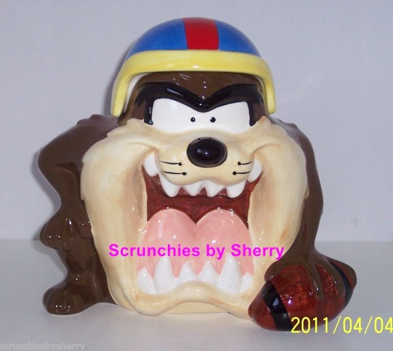 Tasmanian Devil Taz Cookie Jar Looney Tunes Warner Bros Ceramic NIB