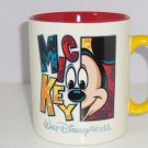 Walt Disney World Mickey Mouse Coffee Mug Giant Red Yellow Ceramic Cup Walt Disney World Mickey Mouse Coffee Mug Giant Red Yellow Ceramic Cup