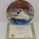Siamese Cat Collector Plate Slumbering Kitty Daphne Baxter Franklin Mint Retired