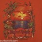 Hard Rock Cafe T-Shirt Nassau Bahamas Tee Palm Tree Sunset Love Serve All Orange
