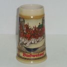 Budweiser Beer Stein 1987 Clydesdales Horses Horse Shoe Anheuser Busch Vintage