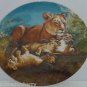 Lion Cubs Baby Collector Plate Watchful Eye Wildlife Hicks Knowles Vintage 1981