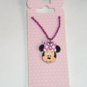 Disney Minnie Mouse Necklace Kids Jewelry Theme Parks New Carded