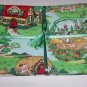 3 Mother Goose Pigs Bears Burp Cloths Baby Terry Cloth Cotton Fabric Shower Gift Large Print