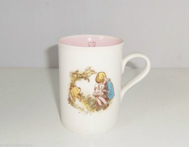 Disney Winnie Pooh Coffee Mug Christopher Robin White Pink Cup Tote CD