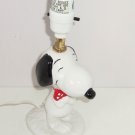 Snoopy Lamp Base 1966 Peanuts Kids Room Nightlight Ceramic Vintage Rare