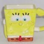 Spongebob Squarepants Coffee Mug Yellow Square Ceramic Viacom 2004 Great Gift