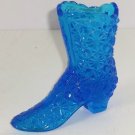 Fenton Cobalt Blue Boot Daisy Button Pattern Victorian High 4" Vintage Mint