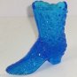 Fenton Cobalt Blue Boot Daisy Button Pattern Victorian High 4" Vintage Mint