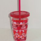 Disney Store Mickey Mouse Red Acrylic Tumbler Reusable Straw Fast Food Cup NEW Disney Store Mickey Mouse Red Acrylic Tumbler Reusable Straw Fast Food Cup NEW