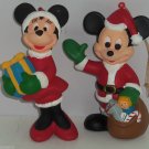Walt Disney Company Mickey MInnie Mouse Ornament Christmas Holiday Lot of 2