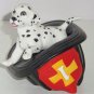 2 Fireman Hat Dalmatians Princeton Gallery 1990 Fine Porcelain 3 Tiny Dogs
