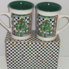 2 Christmas Tree Coffee Mugs Festive Mug Cup New 2 Christmas Tree Coffee Mugs Festive Mug Cup New