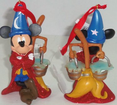 Disney Mickey Mouse Sorcerer Ornament Christmas Theme Parks Holiday Tree New