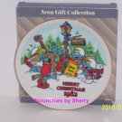 1982 Smurfs Plate Carolers Merry Christmas Collector Vintage Retired