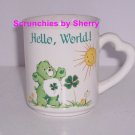 Care Bears Mug Hello World Tea Coffee Cup Vintage 1980s Bear