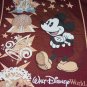 Walt Disney World Mickey Mouse Throw Blanket Woven Cinderella Castle Epcot
