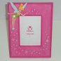 Disney Store Tinker Bell Photo Frame Picture Hot Pink Glitter Stars Girls Room