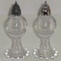 Imperial Candlewick Salt Pepper Shakers Clear Glass 5 1/4" Vintage