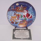Disney Mickey Mouse Collector Plate Holiday Magic Thanks Pluto Bradford Retired