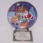 Disney Mickey Mouse Collector Plate Holiday Magic Thanks Pluto Bradford Retired