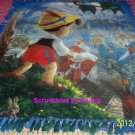 Disney Pinocchio Fleece Blanket Hand Tied Throw Thomas Kinkade Retired Print Disney Pinocchio Fleece Blanket Hand Tied Throw Thomas Kinkade Retired Print
