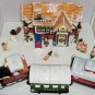 Dept 56 Train Station Snow Village 3 Piece Train Mailbox 8 Fitz Floyd Figurines