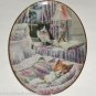 Cat Kitty Collector Plate Black Gold Sleeping Floral Shabby Bradford Exchange bid ebay