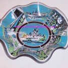 Walt Disney World Fluted Candy Dish Glass Vintage Theme Park Walt Disney World Fluted Candy Dish Glass Vintage Theme Park