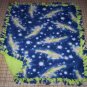 Disney Tinker Bell Fleece Blanket Fairies Blue Green Baby Pet Lap Shower Gift