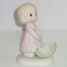 Precious Moments Sun Always Shining Somewhere Girl Umbrella LE 1995 163775 Precious Moments Sun Always Shining Somewhere Girl Umbrella LE 1995 163775
