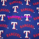 Texas Rangers Fabric Cotton MLB Baseball Blue Craft Quilt Out of Print Rare BTY