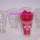 Coke Coca Cola Drinking Drink Glasses 75th Anniversary Floirda 1977 Vintage Lot of 5