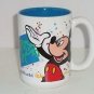 Walt Disney World Mickey Mouse Coffee Tea Mug Cup Ceramic White Blue