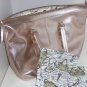 Barr Barr Metallic Leather Satchel Handbag Crossbody Strap Gold Purse