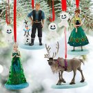 Disney Store Frozen Fever Ornament Set Anna Elsa Olaf Sevn Kristoff New 2015